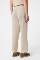 Antioch-Antioch Bej Keten Karışımlı Jogger Erkek Pantolon-Kumaş Pantolon-4-Milagron.com