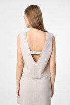 Antioch-Bej Keten Karışımlı Kadın Bluz-Bluz-4-Milagron.com