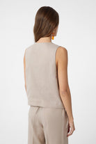 Antioch-Bej Keten Karışımlı Kadın Terzi Yeleği-Yelek-4-Milagron.com