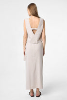 Antioch-Bej Keten Karışımlı Kuşaklı Kadın Etek-Etek-4-Milagron.com