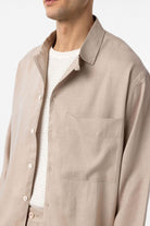 Antioch-Bej Keten Karışımlı Relax Fit Erkek Gömlek-Gömlek-3-Milagron.com