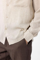 Antioch-Bej Keten Karışımlı Relax Fit Erkek Gömlek-Gömlek-8-Milagron.com