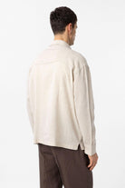 Antioch-Bej Keten Karışımlı Relax Fit Erkek Gömlek-Gömlek-9-Milagron.com