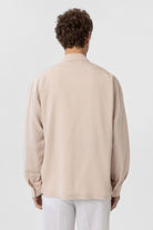 Antioch-Bej Keten Karışımlı Relaxed Erkek Gömlek-Gömlek-10-Milagron.com