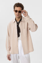 Antioch-Bej Keten Karışımlı Relaxed Erkek Gömlek-Gömlek-5-Milagron.com