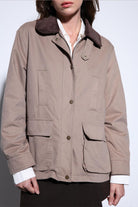 Antioch-Antioch Bej Kontrast Yaka Kadın Ceket-Ceket-5-Milagron.com