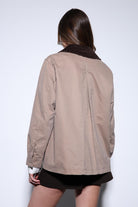 Antioch-Antioch Bej Kontrast Yaka Kadın Ceket-Ceket-6-Milagron.com