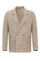 Antioch-Bej Kruvaze Kapama Astarsız Erkek Blazer Ceket-Ceket-8-Milagron.com