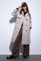 Antioch-Antioch Bej Kruvaze Kemerli Kadın Trençkot-Trençkot-1-Milagron.com