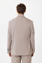 Antioch-Bej Kuşaklı Relax Fit Erkek Blazer Ceket-Blazer Ceket-4-Milagron.com