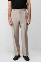 Antioch Bej Lyocell Relaxed Fit Pileli Erkek Pantolon