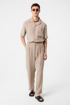 Antioch-Antioch Bej Modal Kumaş Erkek Gömlek-Gömlek-1-Milagron.com