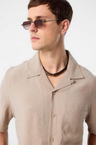 Antioch-Antioch Bej Modal Kumaş Erkek Gömlek-Gömlek-3-Milagron.com