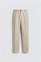 Antioch Bej Pileli Relaxed Fit Erkek Pantolon