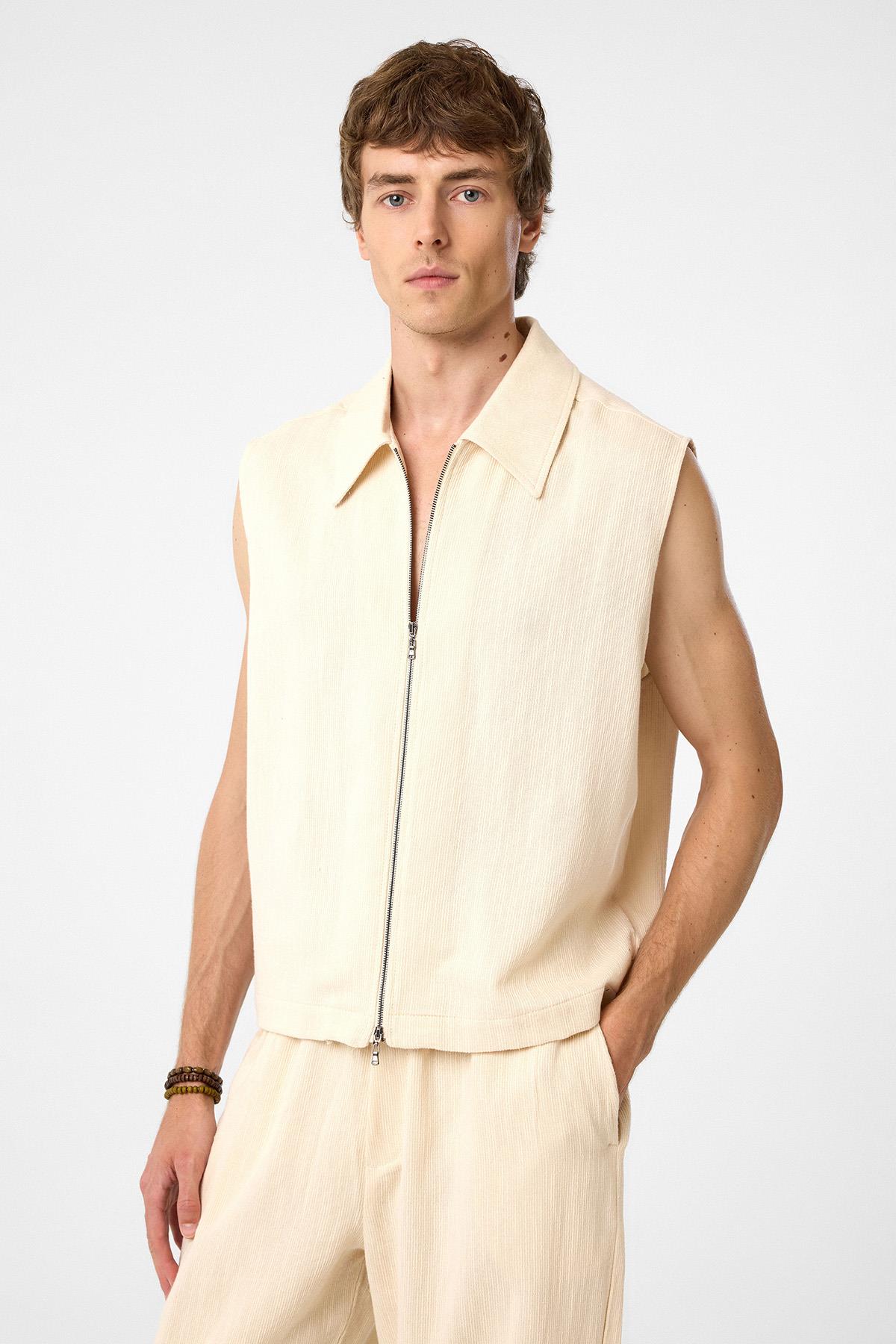 Antioch-Bej Polo Yaka Dokulu Erkek Yelek-Yelek-1-Milagron.com