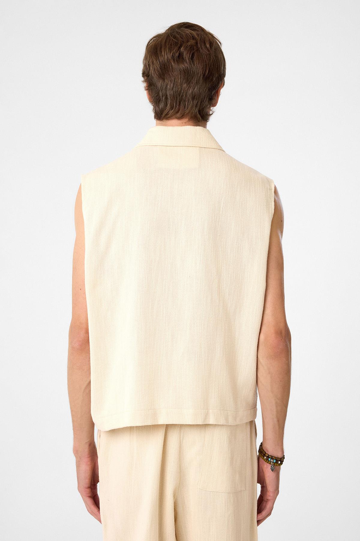 Antioch-Bej Polo Yaka Dokulu Erkek Yelek-Yelek-5-Milagron.com