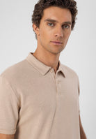 Antioch-Bej Polo Yaka Slim Fit Erkek T Shirt-T-Shirts-6-Milagron.com