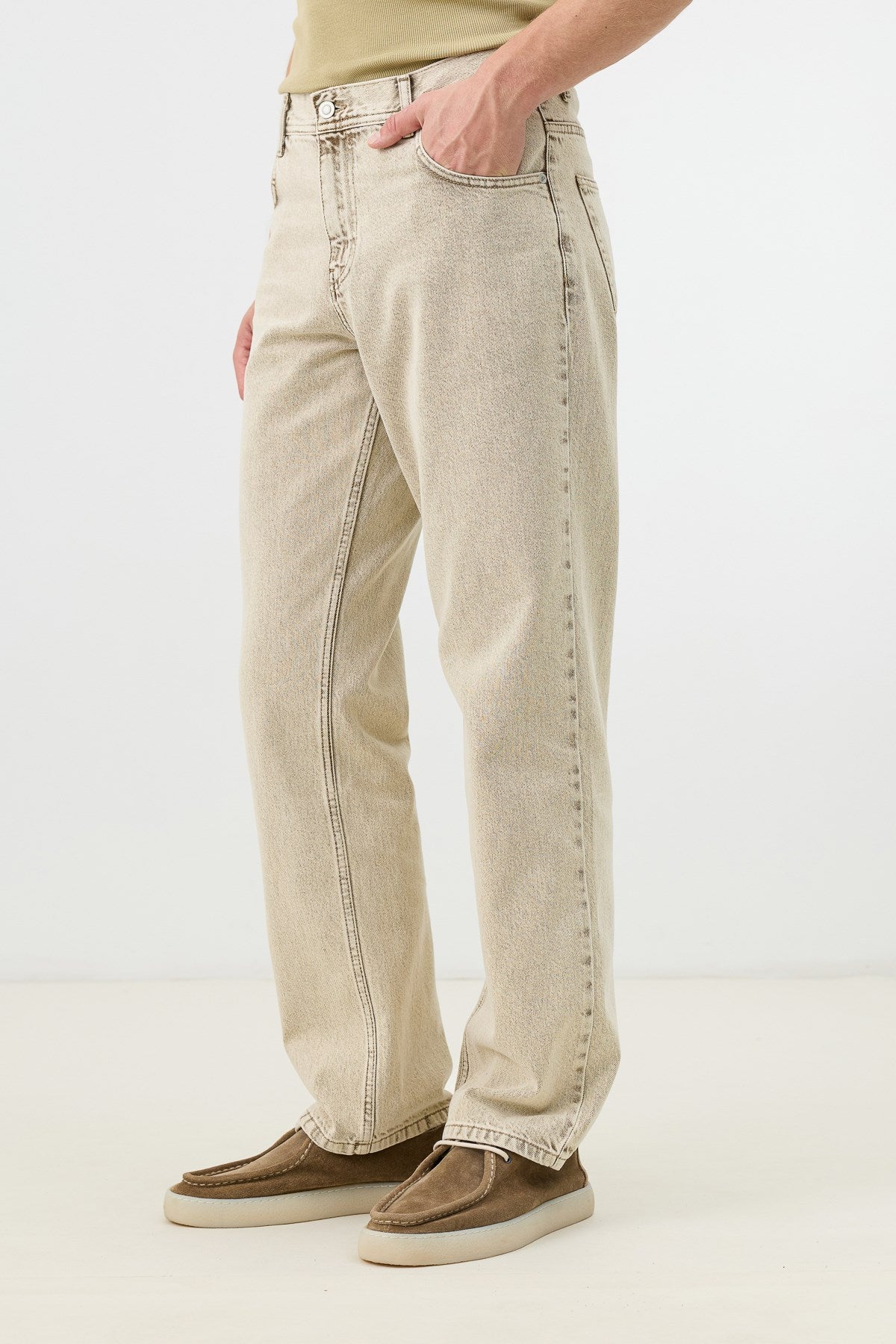 Antioch Bej Regular Fit Erkek Jean