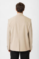 Antioch-Bej Relax Fit Erkek Blazer Ceket-Blazer Ceket-4-Milagron.com