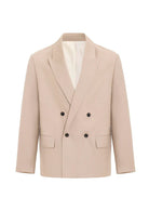 Antioch-Bej Relax Fit Keten Karışımlı Erkek Blazer Ceket-Blazer Ceket-5-Milagron.com