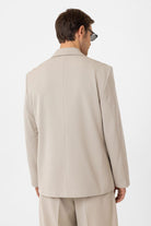 Antioch-Bej Relax Fit Kruvaze Erkek Blazer Ceket-Ceket-6-Milagron.com