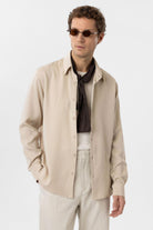 Antioch-Bej Relax Fit Liyosel Kumaş Erkek Gömlek-Gömlek-1-Milagron.com