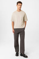 Antioch-Bej Relaxed Basic Erkek T Shirt-T-Shirts-2-Milagron.com