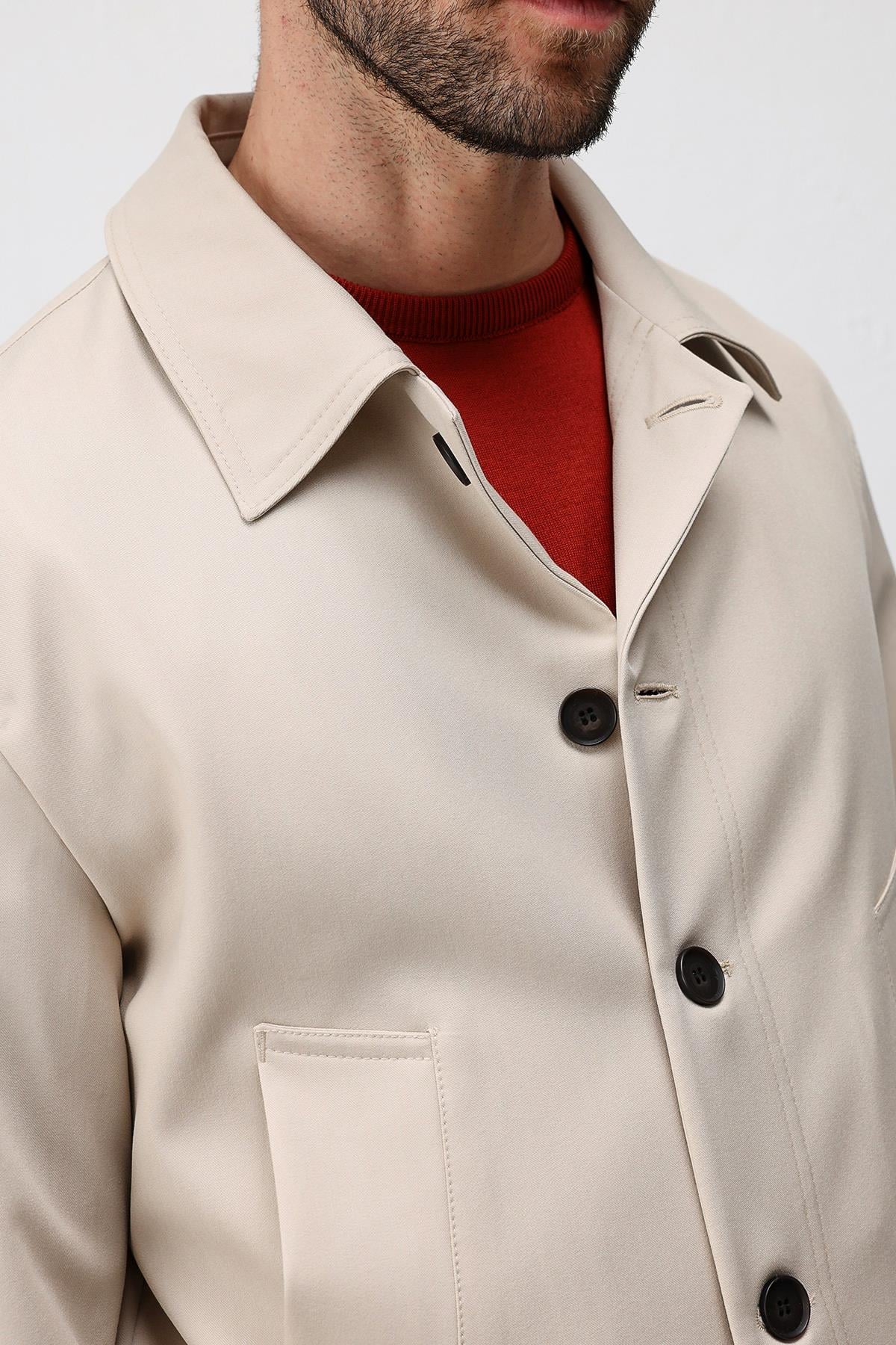 Antioch Bej Relaxed Fit Baharlık Erkek Mont