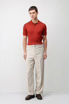 Antioch Bej Relaxed Fit Kemerli Erkek Pantolon