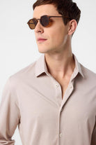 Antioch-Antioch Bej Slim Fit Erkek Gömlek-Gömlek-3-Milagron.com