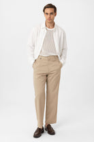 Antioch-Bej Straight Fit Erkek Pantolon-Kumaş Pantolon-2-Milagron.com