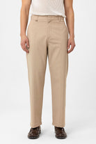 Antioch-Bej Straight Fit Erkek Pantolon-Kumaş Pantolon-3-Milagron.com