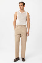 Antioch-Bej Straight Fit Erkek Pantolon-Kumaş Pantolon-4-Milagron.com