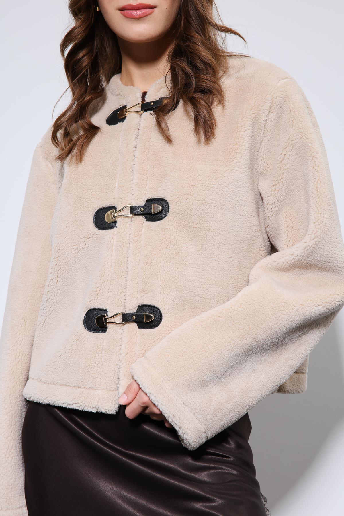 Antioch-Bej Süslü Düğmeli Suni Kürk Ceket-Ceket-4-Milagron.com