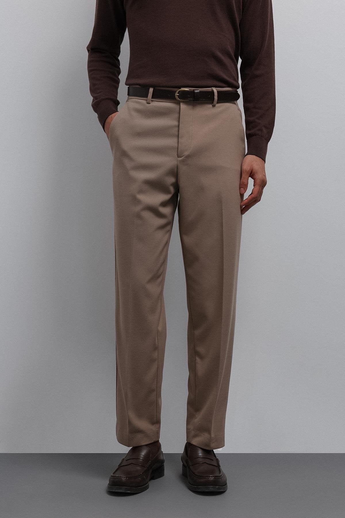 Antioch-Bej Tapered Fit Erkek Pantolon-Kumaş Pantolon-2-Milagron.com