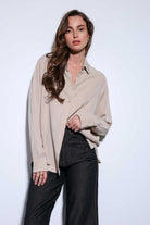 Antioch-Antioch Bej Tensel Kadın Gömlek-Gömlek-2-Milagron.com