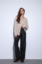 Antioch-Antioch Bej Tensel Kadın Gömlek-Gömlek-4-Milagron.com