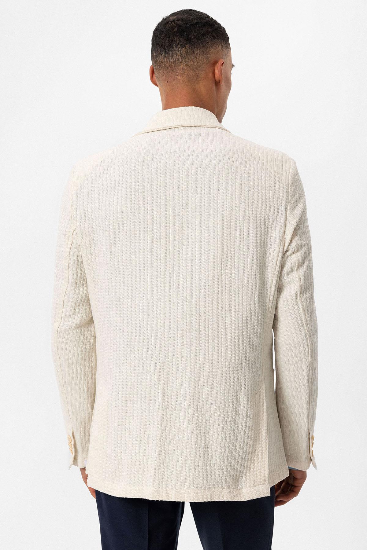 Antioch-Bej Torba Cepli Astarsız Erkek Blazer Ceket-Ceket-6-Milagron.com