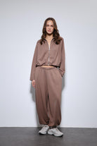 Antioch-Bej Volümlü Ceket Ve Paça Lastikli Eşofman Takım-Takım-2-Milagron.com