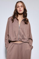 Antioch-Bej Volümlü Ceket Ve Paça Lastikli Eşofman Takım-Takım-5-Milagron.com