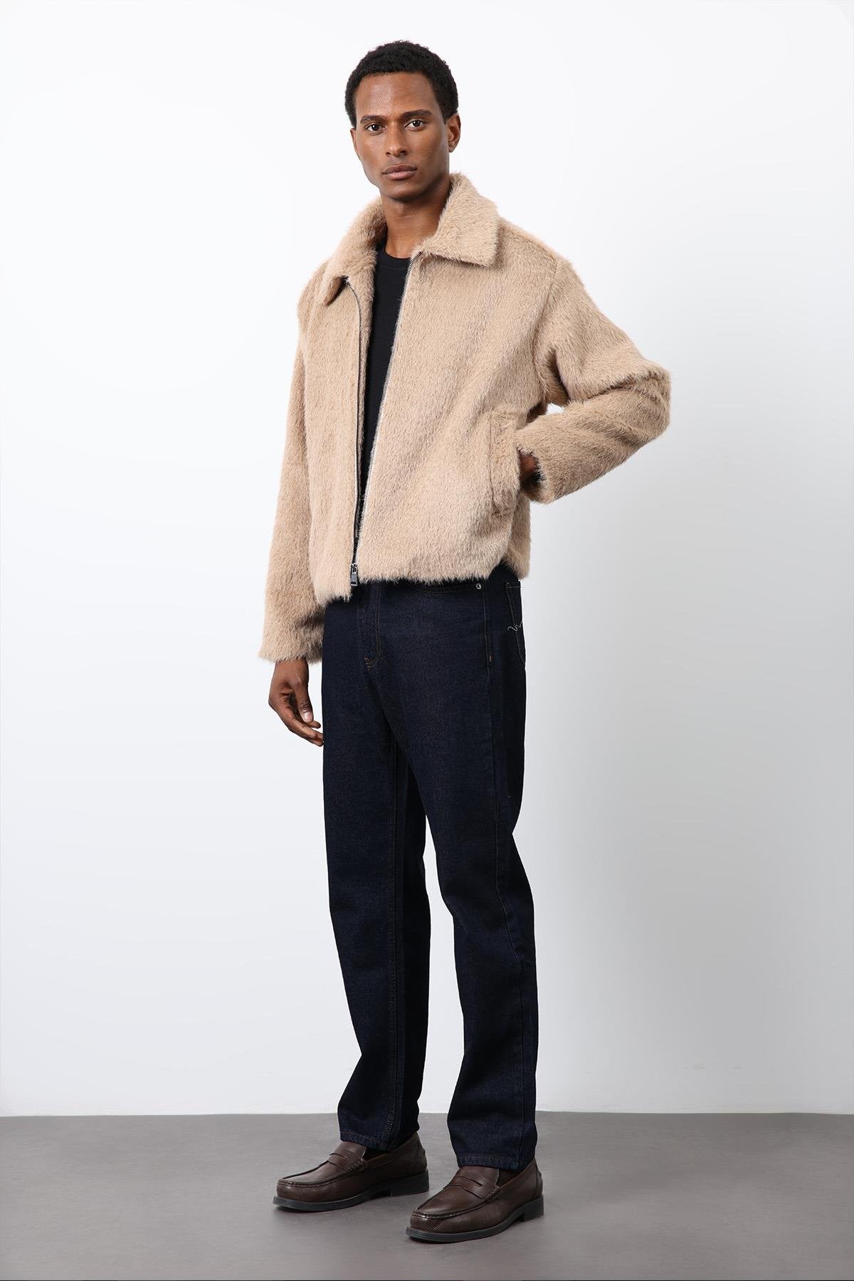 Antioch-Bej Yumuşak Dokulu Erkek Mont-Mont-1-Milagron.com