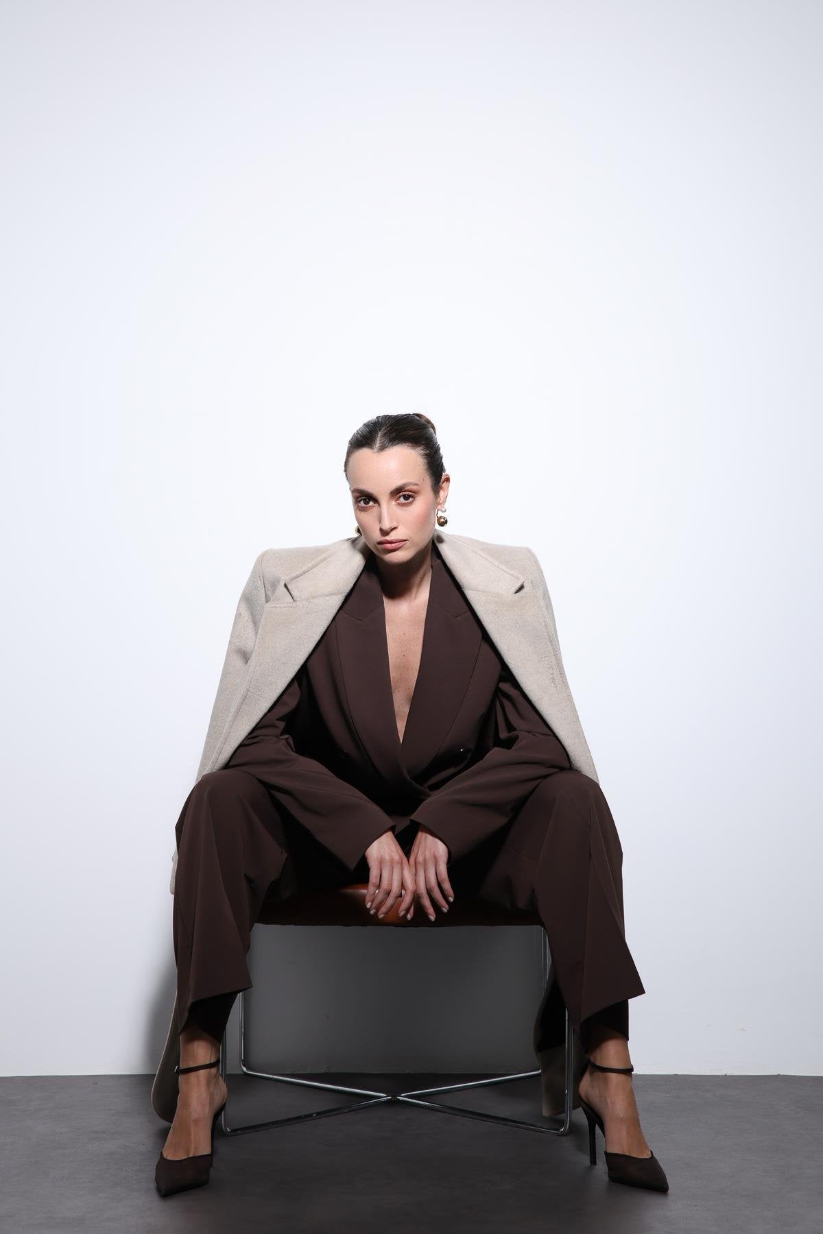 Antioch-Bej Yün Karışımlı Kruvaze Kadın Kaban-Kaban-2-Milagron.com