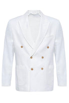 Antioch-Beyaz 100% Keten Kruvaze Kapama Erkek Blazer Ceket-Ceket-8-Milagron.com