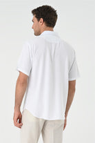 Antioch-Beyaz Apaş Yaka Cep Detaylı Erkek Gömlek-Gömlek-6-Milagron.com