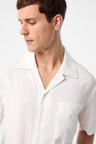 Antioch-Antioch Beyaz Apaş Yaka Modal Kumaş Erkek Gömlek-Gömlek-3-Milagron.com