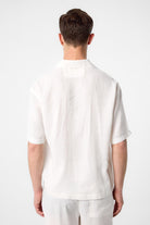 Antioch-Antioch Beyaz Apaş Yaka Modal Kumaş Erkek Gömlek-Gömlek-4-Milagron.com