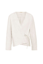 Antioch-Beyaz Bağlamalı Kimono Kadın Gömlek-Gömlek-5-Milagron.com