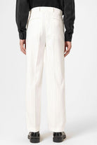 Antioch-Beyaz Çizgili Relaxed Fit Erkek Pantolon-Kumaş Pantolon-5-Milagron.com