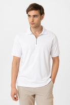 Antioch-Beyaz Fermuarlı Regular Fit Erkek T Shirt-T-Shirts-1-Milagron.com