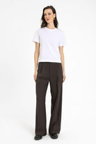 Antioch-Beyaz Kadın Bisiklet Yaka Basic T Shirt-T-Shirts-2-Milagron.com